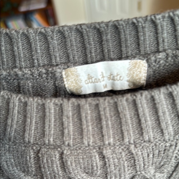 Alter'd State women's cable Knit Cropped Sweater - olive green, size M - Picture 4 of 10